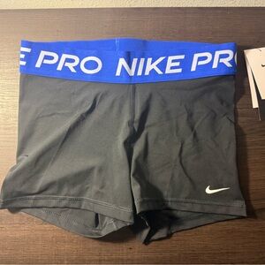 Nike Women’s Athletic Shorts Black with Blue Waistband